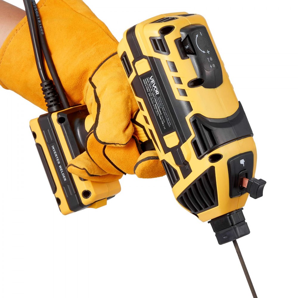 VEVOR Portable Handheld Welding Machine, 20-120A Portable ARC Welder with 5-Level Current Adjustment & IGBT Inverter, 110V Handheld Stick Welder with Hot Start Function Fit for 1/16"-1/8" Welding Rods
