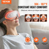 VEVOR Eye Massager with Heat, Heated Eye Massage Mask with 5 Modes and Bluetooth Music, 180° Foldable Eye Care Massager for Migraines, Eye Strain, Dark Circles, Ideal Gift for Mom/Dad, White