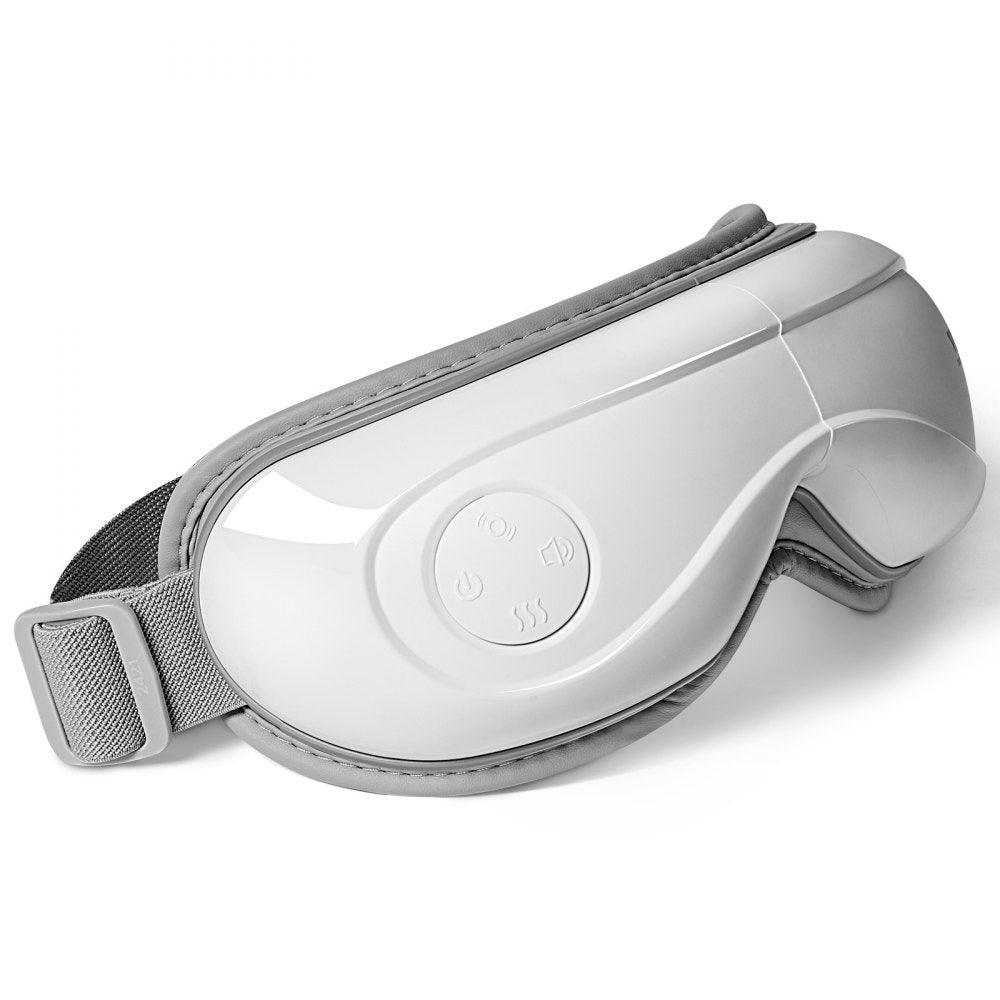 VEVOR Eye Massager with Heat, Heated Eye Massage Mask with 5 Modes and Bluetooth Music, 180° Foldable Eye Care Massager for Migraines, Eye Strain, Dark Circles, Ideal Gift for Mom/Dad, White