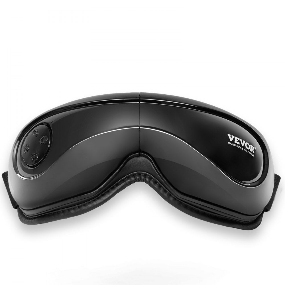 VEVOR Eye Massager with Heat, Heated Eye Massage Mask with 5 Modes and Bluetooth Music, 180° Foldable Eye Care Massager for Migraines, Eye Strain, Dark Circles, Ideal Gift for Mom/Dad, Black