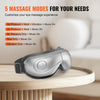 VEVOR Eye Massager with Heat, Heated Eye Massage Mask with 5 Modes and Bluetooth Music, 180° Foldable Eye Care Massager for Migraines, Eye Strain, Dark Circles, Ideal Gift for Mom/Dad, Gray