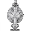 VEVOR Air-Operated Double Diaphragm Pump, 1/2 in Inlet & Outlet, Stainless Steel Body, 8.8 GPM & Max 120PSI, PTFE Diaphragm Pneumatic Transfer Pump for Petroleum, Diesel, Oil & Low Viscosity Fluids