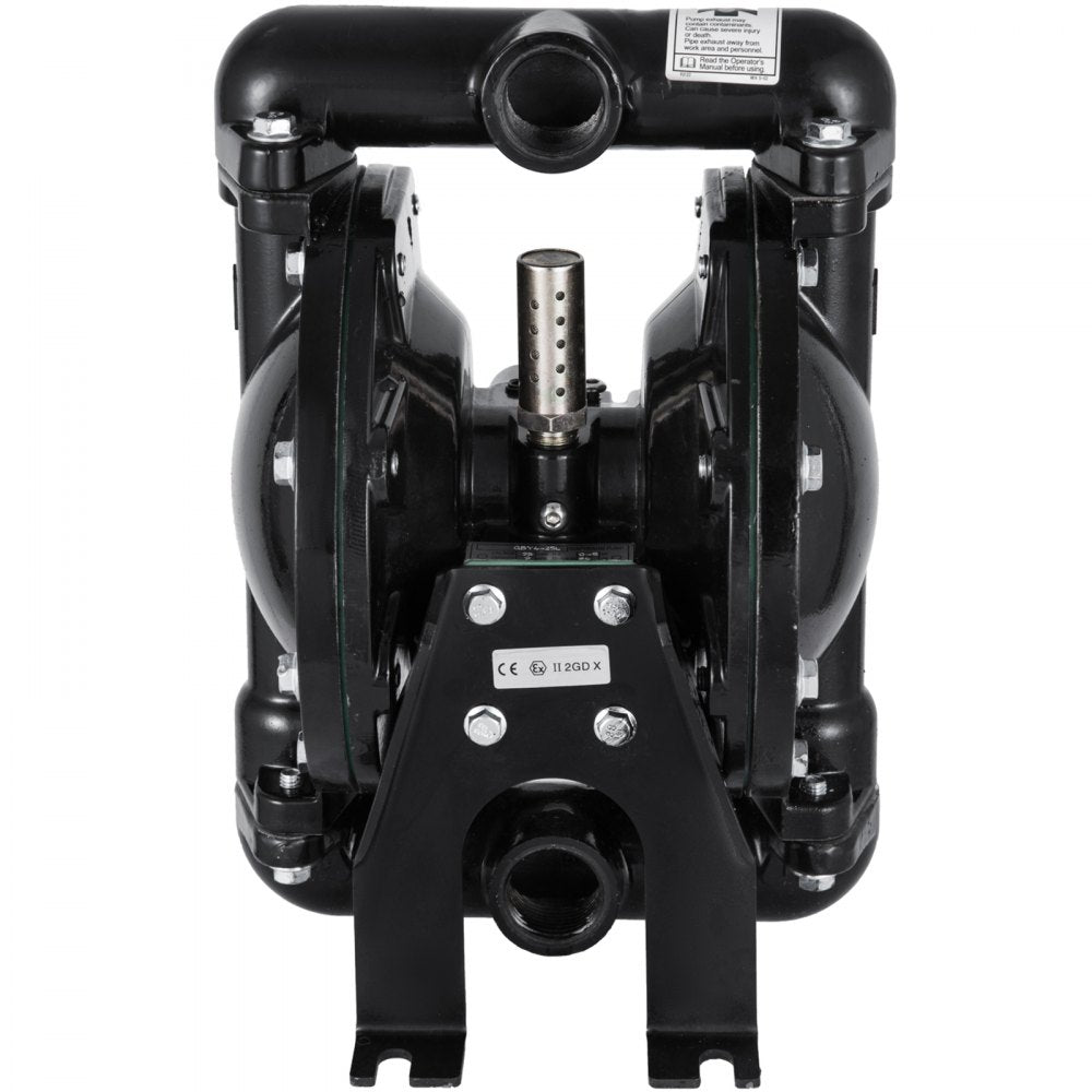 VEVOR Air-Operated Double Diaphragm Pump 1 inch Inlet Outlet Aluminum 24 GPM Max 120PSI for Industrial Use