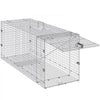 VEVOR Humane Live Animal Trap, Dimensions 50" x 20" x 26", Crafted from Galvanized Iron, Collapsible Design with Carrying Handle for Capturing Stray Dogs, Armadillos, Raccoons, Marmots, and Foxes
