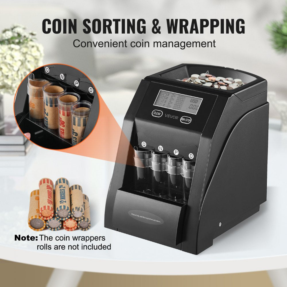 Vevor Coin Sorter USD Coin Counter Machine New –