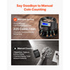 VEVOR Coin Counter Machine, 5 Denominations, Accurate Coin Sorter Machine, Sorts Up to 225 Coins Per Minute, USD Change Counter with LCD Display, Smooth Operation, Batch Feature, Holds 1500 Coins