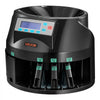 VEVOR Coin Counter Machine, 5 Denominations, Accurate Coin Sorter Machine, Sorts Up to 225 Coins Per Minute, USD Change Counter with LCD Display, Smooth Operation, Batch Feature, Holds 1500 Coins