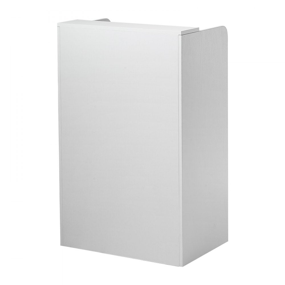 VEVOR Reception Desk, 23.6 inch Rectangular Front Counter Table, Modern Office Reception Desk with Drawer, Small Minimalist Retail Counter Table for Checkout, Lobby, Beauty Salon and Office, White