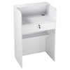 VEVOR Reception Desk, 23.6 inch Rectangular Front Counter Table, Modern Office Reception Desk with Drawer, Small Minimalist Retail Counter Table for Checkout, Lobby, Beauty Salon and Office, White