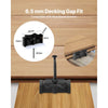 VEVOR 1000PCS Hidden Deck Fasteners for Composite Decking Board, Universal Composite T Clips & Plastic Hidden Fasteners with Metal Screws,Polypropylene PP Clips Works with 0.26 inch Gaps, Black