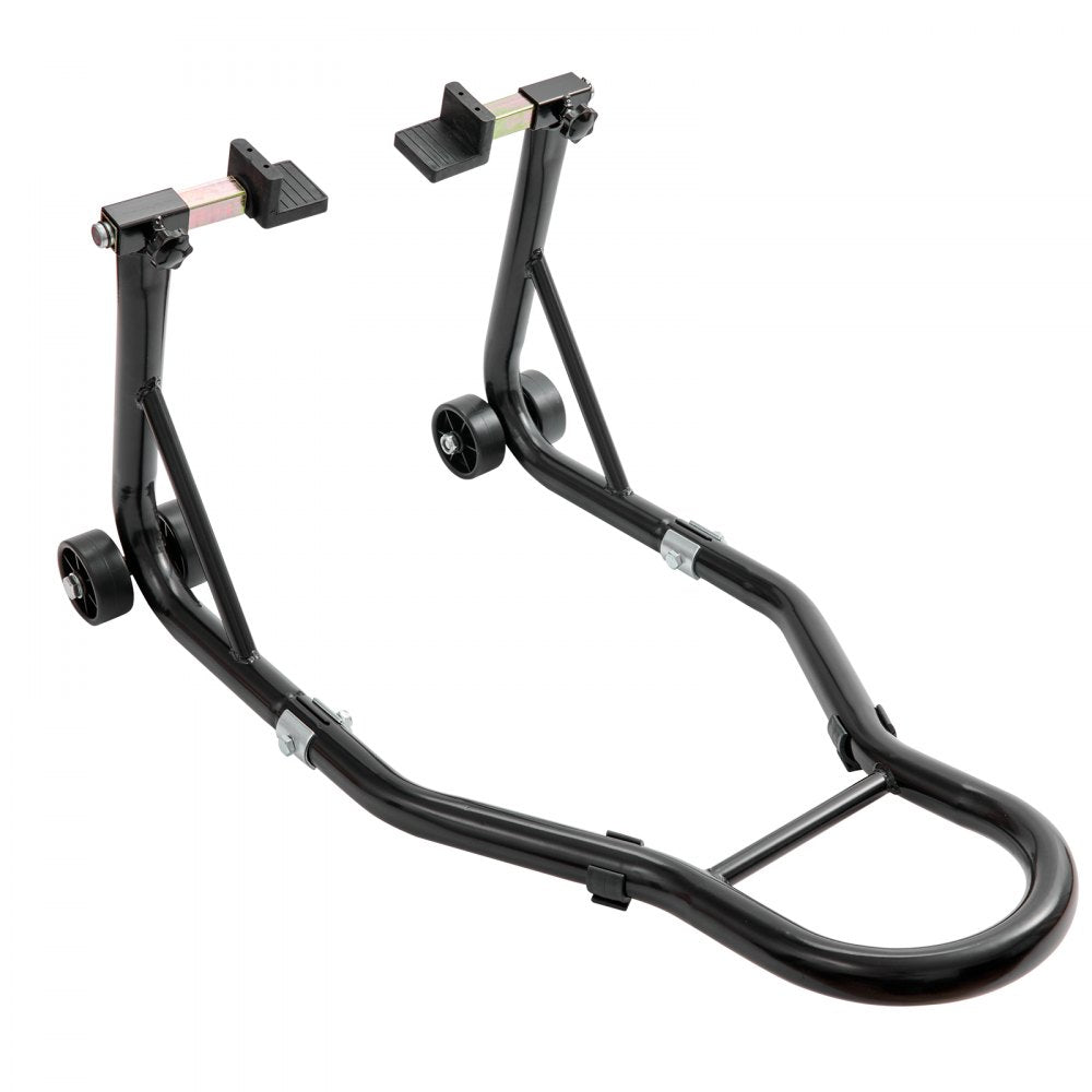 VEVOR Motorcycle Rear Wheel Stand, with U + L Fork Swingarm Spool, 850 lbs Capacity Heavy Duty Rear Wheel Stand Motorcycle Lift Jack Stand, for Suzuki Yamaha Honda Kawasaki, Black