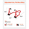 VEVOR Motorcycle Rear Wheel Stand, 850 LBS Load Capacity Heavy Duty Rear Wheel Stand with U + L Fork Swingarm Spool, Adjustabe Motorcycle Lift Jack Stand, for Suzuki Yamaha Honda Kawasaki, Red