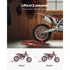 VEVOR Motorcycle Rear Wheel Stand, 850 LBS Load Capacity Heavy Duty Rear Wheel Stand with U + L Fork Swingarm Spool, Adjustabe Motorcycle Lift Jack Stand, for Suzuki Yamaha Honda Kawasaki, Red