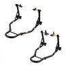 VEVOR Motorcycle Stand Lift, 1100lbs Capacity Front Rear Combo Stand Lift, Front Wheel Dual-Fork Stand, Rear U+L Fork Swingarm Spool Stand, for Most Yamaha Honda Kawasaki Suzuki Motorcycles, Black