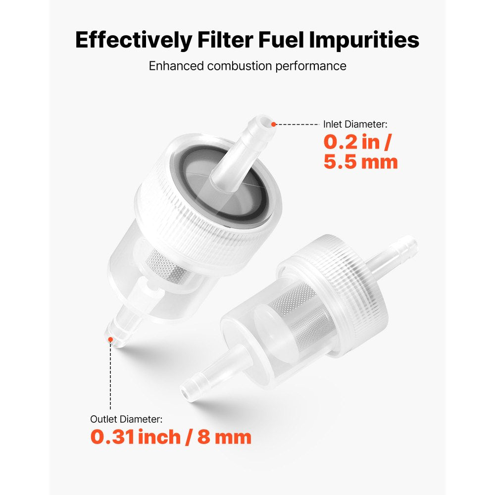 VEVOR Fuel Pipe Hose Line Kit, 196.9″ Diesel Heater Fuel Line Kit, Replaceable Parking Heater Fuels Lines Kits with Lines Filters Clips & Hoses, Tank Diesel Heater Accessories for 2KW 5KW 8KW Heaters