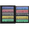 VEVOR 100-Key Cabinet, Key Lock Box with Adjustable Racks, Security Key Storage Box Steel, Key Organizer with 100 Colorful Key Tags and 2 Record Cards for School, Office, Hotel