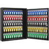VEVOR 100-Key Cabinet, Key Lock Box with Adjustable Racks, Security Key Storage Box Steel, Key Organizer with 100 Colorful Key Tags and 2 Record Cards for School, Office, Hotel