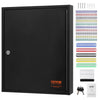 VEVOR 100-Key Cabinet, Key Lock Box with Adjustable Racks, Security Key Storage Box Steel, Key Organizer with 100 Colorful Key Tags and 2 Record Cards for School, Office, Hotel