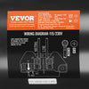 VEVOR 1.5 HP Pool Pump Motor, 56Y Frame, 115V((12.8 Amps))/230V(6.4 Amps) 3450 RPM, 60Hz, 1.1 Service Factor, 90μF/250V Capacitor, CCW Rotation Square Flange Replacement Motor