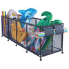 VEVOR Pool Storage Bin, 103 x 32 x 35 in, Rolling Pool Float Storage Organizer with Side Pockets & Noodles Holder, Durable Metal Frame, Poolside Toys Breathable Mesh Basket for Swimming Pools