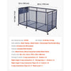VEVOR Pool Storage Bin, 69 x 32 x 35 in, Rolling Pool Float Storage Organizer with Side Pockets & Noodles Holder, Durable Metal Frame, Poolside Toys Breathable Mesh Basket for Swimming Pools