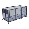 VEVOR Pool Storage Bin, 69 x 32 x 35 in, Rolling Pool Float Storage Organizer with Side Pockets & Noodles Holder, Durable Metal Frame, Poolside Toys Breathable Mesh Basket for Swimming Pools