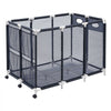 VEVOR Pool Storage Bin, 47.2 x 30.2 x 34 in, Rolling Pool Float Storage Organizer with Side Pockets & Casters, Heavy Duty Plastic Frame, Poolside Toys Noodles Holder Mesh Basket for Swimming Pools