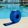 VEVOR Discharge Hose, 2" x 105', PVC Fabric Lay Flat Hose, Heavy Duty Backwash Drain Hose with Clamps, Weather-proof & Burst-proof, Ideal for Swimming Pool & Water Transfer, Blue
