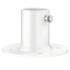 VEVOR Deck Anchor Flange 4 Pack, 1-7/8 in Pool Ladder Deck Mount, Handrail Anchor with Stainless Steel Mounting Hardware, Premium Aluminum Alloy Flange for Inground Swimming Pool Ladder, White