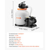 VEVOR FlashPure Sand Filter Pump, 14 in for Above Ground Pool, 0.75 HP 3500 GPH, Swimming Pool Filter System with Timer, 6X Faster Filtration, Media Installed, Leak-Resistant, Ready to Use Out of Box