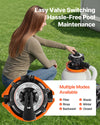 VEVOR 13 in Sand Filter Pump for Above Ground Pool, 0.75 HP 3500 GPH, Swimming Pool Sand Filter Pump with Pre-Assembled Core & Leak-Resistant Design, 6-Way Valve, High-Efficiency Filtration for Pools