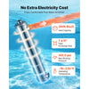 VEVOR Pool Heat Exchanger, 360K BTU Swimming Pool Heater Exchanger, 316L Stainless Steel Construction, High Efficiency Water to Water Transfer Heating System for Spa, Hot Tub, Indoor/Outdoor, Silver