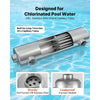 VEVOR Pool Heat Exchanger, 600K BTU Swimming Pool Heater Exchanger, 316L Stainless Steel Construction, High Efficiency Water to Water Transfer Heating System for Spa, Hot Tub, Indoor/Outdoor, Silver