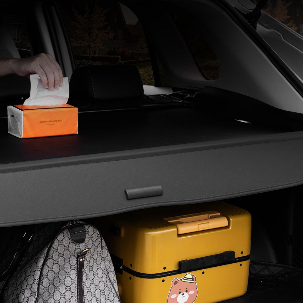 VEVOR Retractable Cargo Cover for Honda, Upgraded Waterproof Trunk Cover Security Shield Shade for Honda CRV 2023-2025 5-Seater, UV Resistant Rear Trunk Cover with Aluminum Alloy & PVC Leather Texture