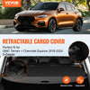 VEVOR Retractable Cargo Cover for Chevrolet, Waterproof Trunk Cover Security Shield Shade for GMC Terrain + Chevrolet Equinox 2018-2024 5-Seater, Rear Trunk Cover, Aluminum Alloy & PVC Leather Texture