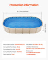 VEVOR 12 x 24 ft Oval Pool Liner, Overlap Style Above Ground Pool Liners, 48-to-54inch Wall Height, Durable Pool Liner, Standard Gauge Vinyl, for Steel Sided Above-Ground Swimming Pools