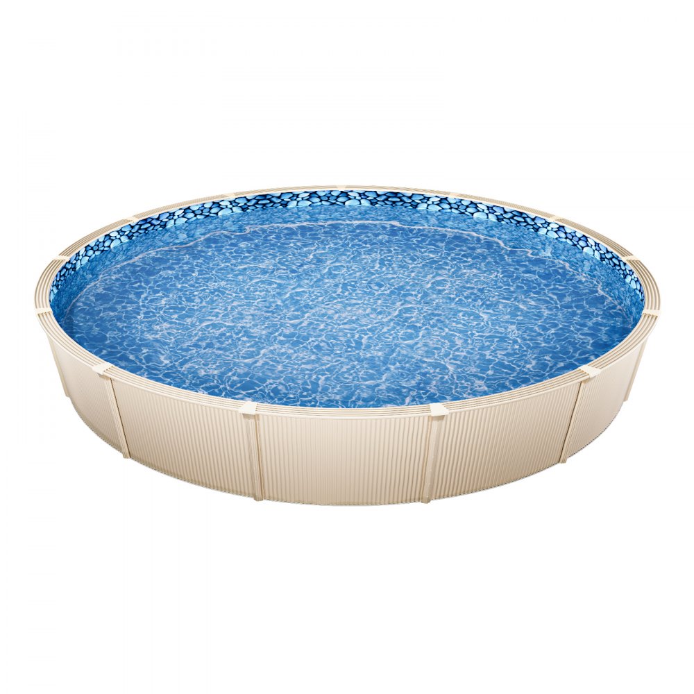 VEVOR 8-ft Round Above Ground Pool Liner, Overlap Pool Liners, Standard Gauge Vinyl, 48-to-54inch Wall Height, Designed for Steel Sided Above-Ground Swimming Pools