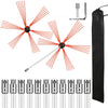 VEVOR Chimney Sweep Kit 39FT Length, Chimney Brush Kit with 12 Nylon Flexible Rods and 2 Brush Head, Rotary Chimney Cleaning Kit Driven by Drill, Chimney Brush Rod Kit for Sweeping Fireplace