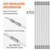 VEVOR 26 Feet Chimney Sweep Kit, w/ 8Reinforced Nylon Flexible Rods, Ergonomic Chimney Cleaning Brush, 360-Degree Brush Chimney Cleaner, Rich Accessories for Fireplace Flue Home Use Fits most Pipes