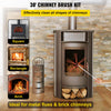 VEVOR Chimney Sweep Kit 30FT Length, Chimney Brush Kit with 9 Nylon Flexible Rods, Rotary Chimney Cleaning Kit Driven by Drill, Chimney Cleaning Tool Kits for Sweeping Fireplace Flue