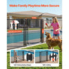 VEVOR Pool Fence Gate, 4 x 2.5 ft Inground Swimming Pool Fences Gate, Outdoor Security Fencing Door Kit with Self-Closing and Self-Locking Design, 352 gsm Teslin PVC Mesh, Easy Installation, Black