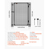 VEVOR Pool Fence Gate, 4 x 2.5 ft Inground Swimming Pool Fences Gate, Outdoor Security Fencing Door Kit with Self-Closing and Self-Locking Design, 352 gsm Teslin PVC Mesh, Easy Installation, Black