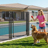 VEVOR Pool Fence Gate, 4 x 2.5 ft Inground Swimming Pool Fences Gate, Outdoor Security Fencing Door Kit with Self-Closing and Self-Locking Design, 352 gsm Teslin PVC Mesh, Easy Installation, Black