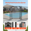 VEVOR Pool Fence Gate, 4 x 2.5 ft Inground Swimming Pool Fences Gate, Outdoor Security Fencing Door Kit with Metal Latch and Stopper, 352 gsm Teslin PVC Mesh, Square Tube, Easy Installation, Black