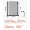 VEVOR Pool Fence Gate, 4 x 2.5 ft Inground Swimming Pool Fences Gate, Outdoor Security Fencing Door Kit with Metal Latch and Stopper, 352 gsm Teslin PVC Mesh, Square Tube, Easy Installation, Black