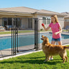 VEVOR Pool Fence Gate, 4 x 2.5 ft Inground Swimming Pool Fences Gate, Outdoor Security Fencing Door Kit with Metal Latch and Stopper, 352 gsm Teslin PVC Mesh, Square Tube, Easy Installation, Black