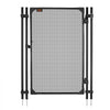 VEVOR Pool Fence Gate, 4 x 2.5 ft Inground Swimming Pool Fences Gate, Outdoor Security Fencing Door Kit with Metal Latch and Stopper, 352 gsm Teslin PVC Mesh, Square Tube, Easy Installation, Black