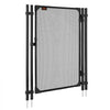 VEVOR Pool Fence Gate, 4 x 2.5 ft Inground Swimming Pool Fences Gate, Outdoor Security Fencing Door Kit with Metal Latch and Stopper, 352 gsm Teslin PVC Mesh, Square Tube, Easy Installation, Black