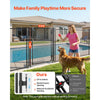 VEVOR Pool Fence Gate, 4 x 2.5 ft Inground Swimming Pool Fences Gate, Outdoor Security Fencing Door Kit with Metal Latch, 352 gsm Teslin PVC Mesh, Round Tube, Lockable and Easy Installation, Black