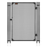 VEVOR Pool Fence Gate, 4 x 2.5 ft Inground Swimming Pool Fences Gate, Outdoor Security Fencing Door Kit with Metal Latch, 352 gsm Teslin PVC Mesh, Round Tube, Lockable and Easy Installation, Black